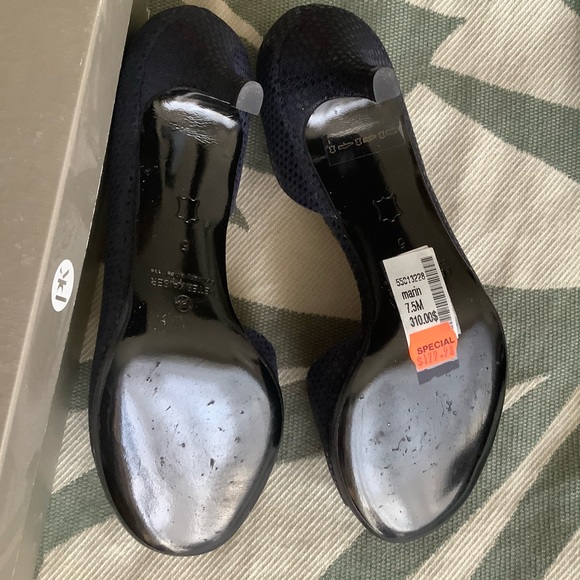 NWT Peter Kaiser open-toe, navy suede, US7.5. Leather lined, Made in Germany - Picture 2 of 9